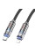 Дата кабель Hoco U122 Lantern Transparent Discovery Edition Type-C to Lightning (1.2m)