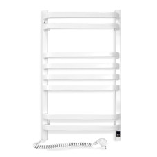 Електрична рушникосушарка SANTAN Драбина Стугна 480×800 біла, сенсорне керування з таймером, лівостороння