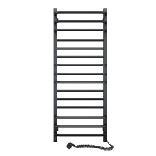 Електрична рушникосушарка SANTAN Драбина Грандіс 480×1200 чорна, сенсорне керування з таймером, правостороння