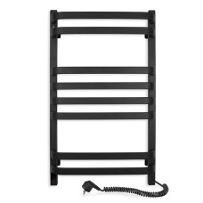 Електрична рушникосушарка SANTAN Драбина Стугна 480×800 чорна, сенсорне керування з таймером, правостороння