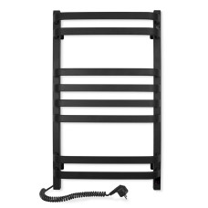 Електрична рушникосушарка SANTAN Драбина Стугна 480×800 чорна, сенсорне керування з таймером, лівостороння