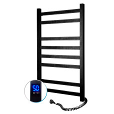 Електрична рушникосушарка SANTAN Драбина Авангард 480×800 чорна, сенсорне керування з таймером, правостороння