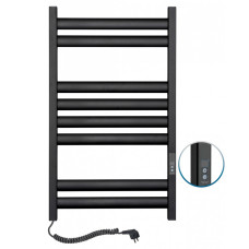 Електрична рушникосушарка SANTAN Драбина Ellipse 500×800 чорна, цифрове керування (Digital), лівостороння