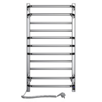 Електрична рушникосушарка SANTAN Сходи Грандіс 480×800 нержавіюча сталь, сенсорне керування з таймером, лівостороння