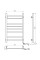 Електрична рушникосушарка SANTAN Драбина Авангард 480×800 біла, правостороння, без терморегулятора